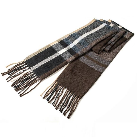 Alpine Swiss Mens Plaid Scarf Soft Winter Shawl Lightweight Cold-Weather Gear - Picture 8 of 8